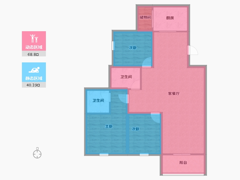 广东省-深圳市-世纪春城二期-98.09-户型库-动静分区