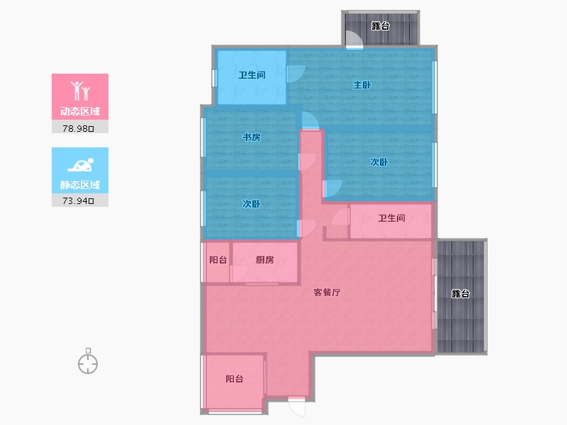 广东省-深圳市-锦绣御园-154.33-户型库-动静分区