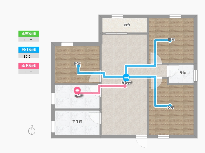 广东省-深圳市-卓弘高尔夫雅苑-67.37-户型库-动静线