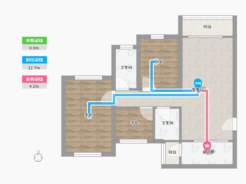 广东省-深圳市-中海锦城-60.45-户型库-动静线