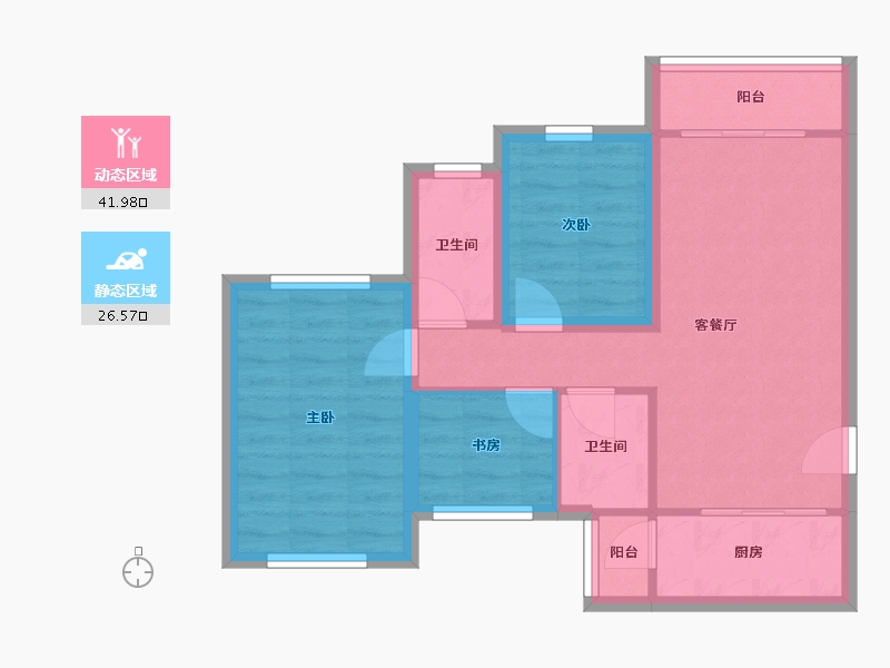 广东省-深圳市-中海锦城-60.45-户型库-动静分区