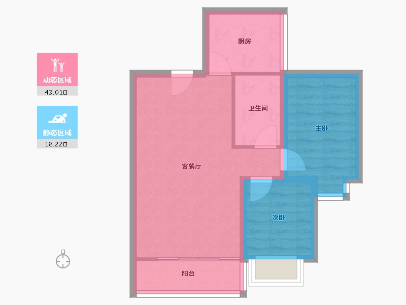 广东省-深圳市-雅景苑（一期）-54.55-户型库-动静分区