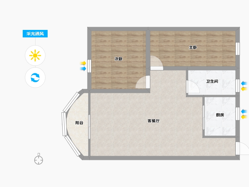 广东省-深圳市-吉祥来花园-68.93-户型库-采光通风