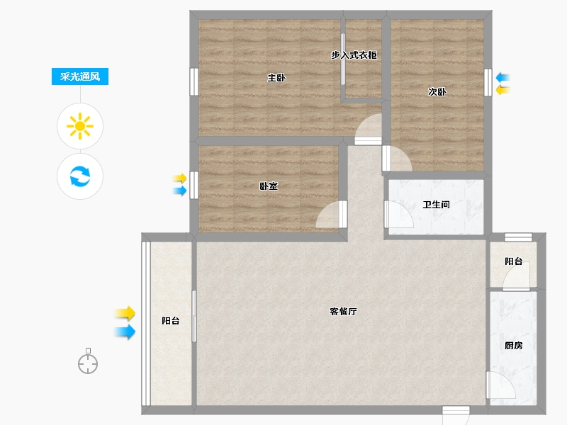 广东省-深圳市-新龙岗花园-101.10-户型库-采光通风