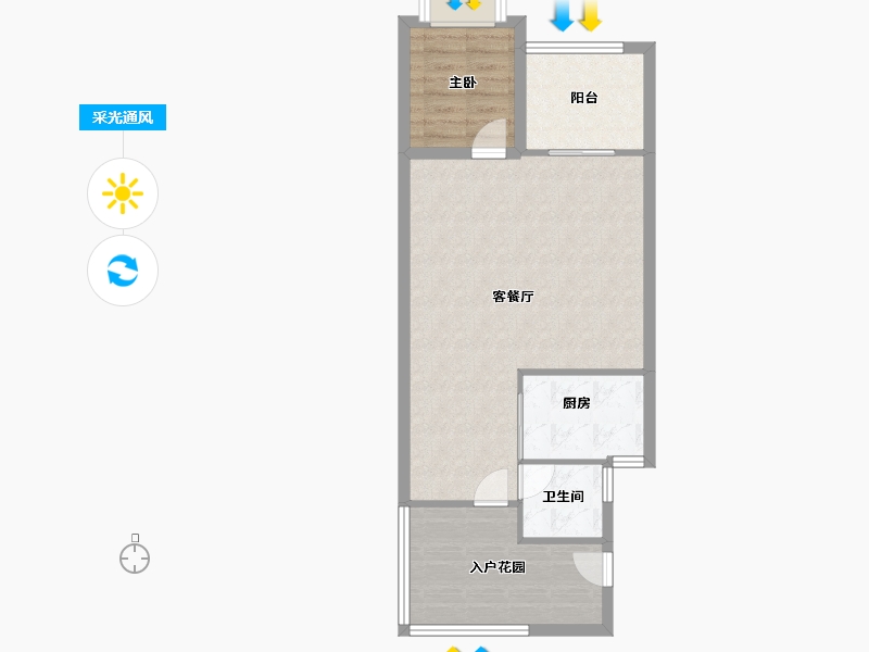 广东省-深圳市-佳兆业茗萃园(一期)-65.70-户型库-采光通风