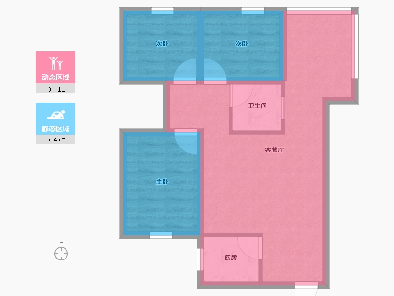 黑龙江省-鹤岗市-爱榕园-56.08-户型库-动静分区