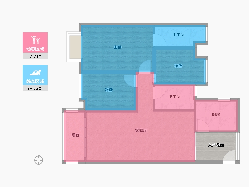 广东省-深圳市-龙华新华苑一期-74.79-户型库-动静分区