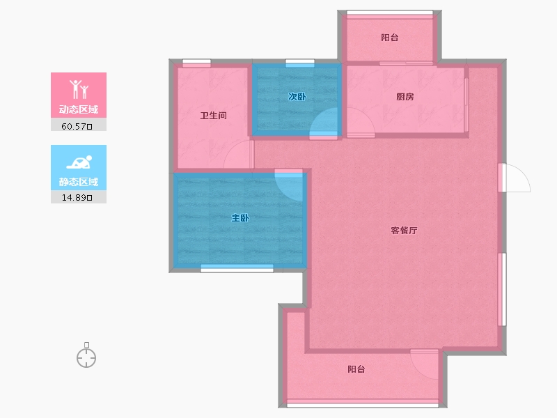 广东省-深圳市-锦绣江南一二三期-67.28-户型库-动静分区