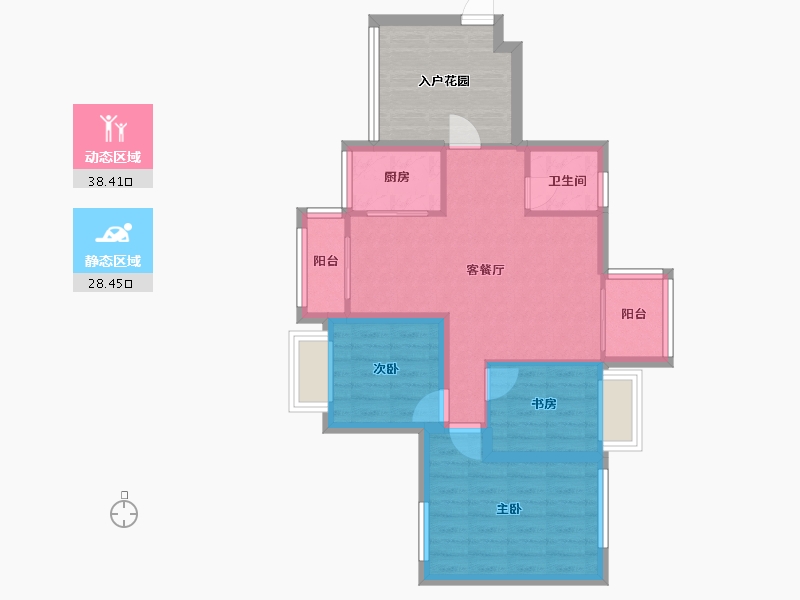 广东省-深圳市-翠枫豪园-68.59-户型库-动静分区