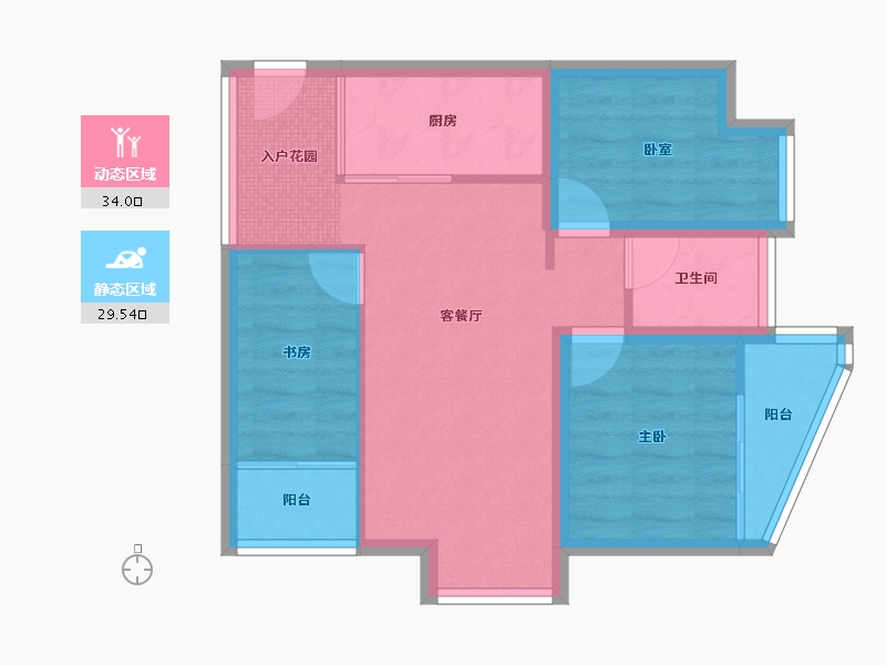 广东省-深圳市-世纪春城四期-55.99-户型库-动静分区