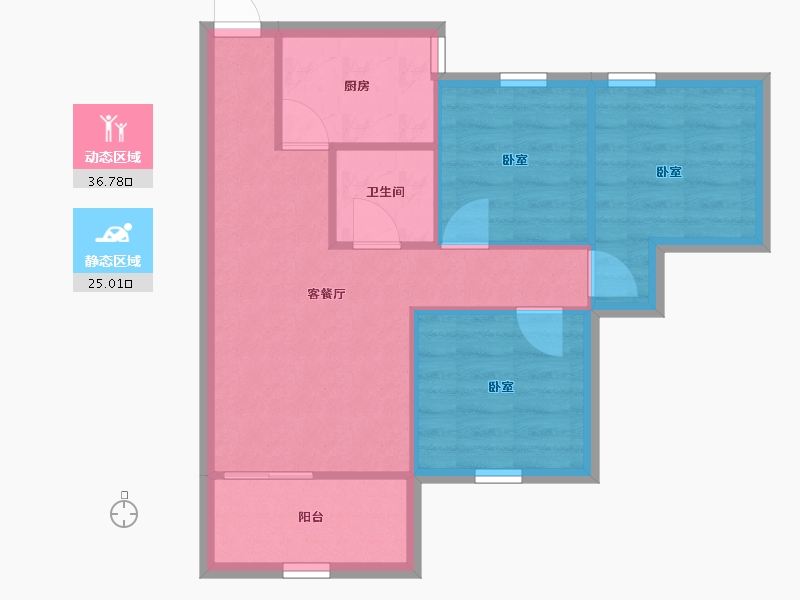 广东省-深圳市-梅花新园-55.20-户型库-动静分区