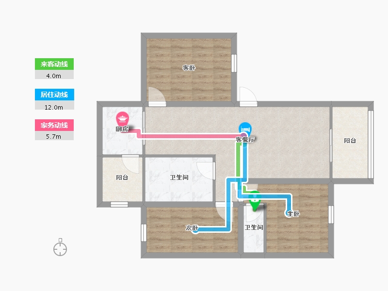 广东省-深圳市-桦润馨居-76.68-户型库-动静线