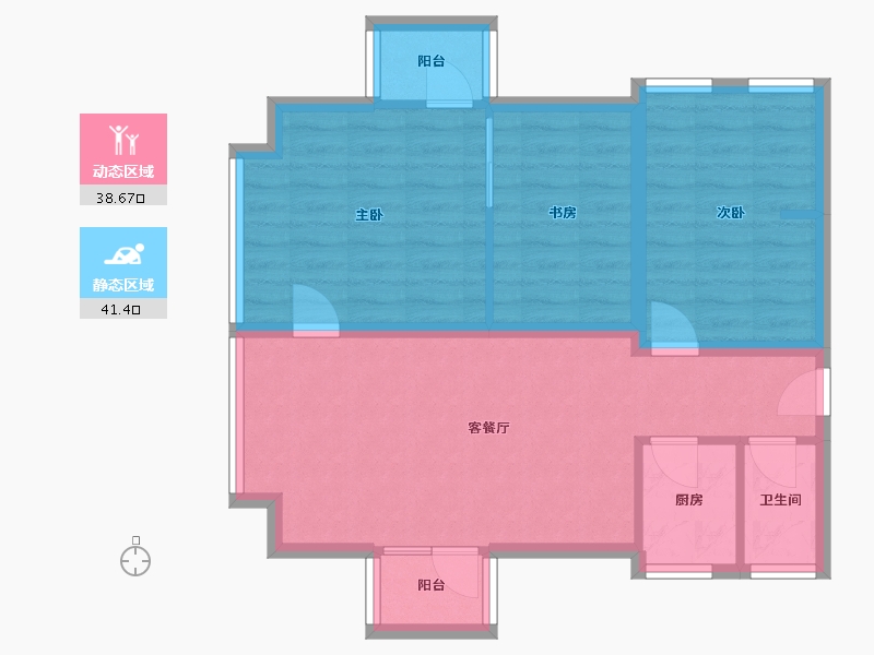 广东省-深圳市-风临域-71.39-户型库-动静分区