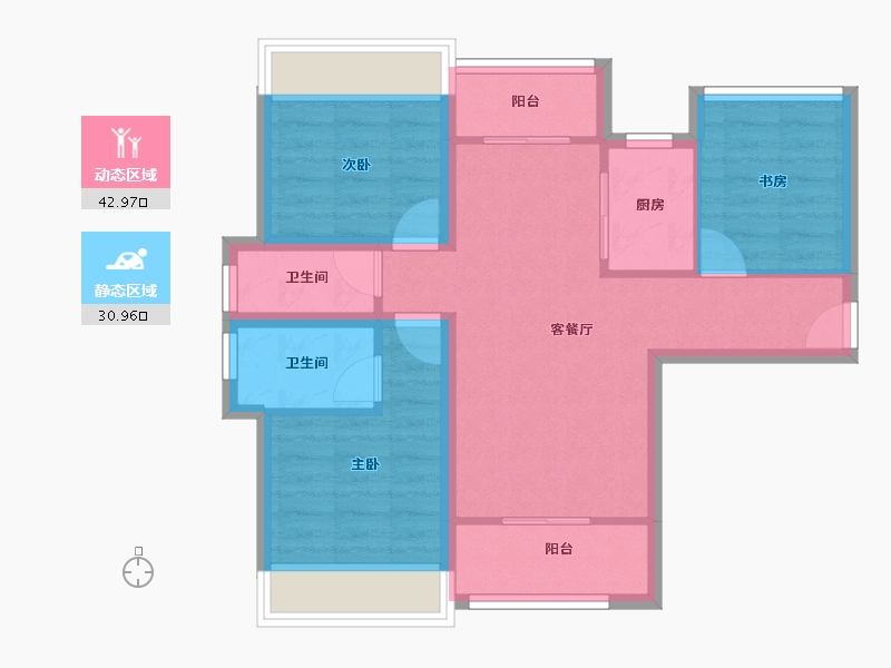 广东省-深圳市-阳基新天地-65.03-户型库-动静分区