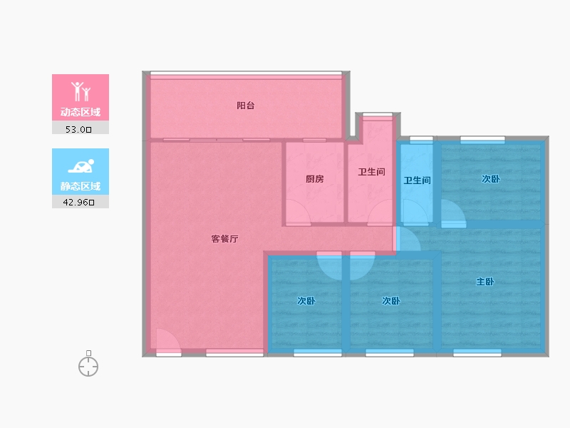 广东省-深圳市-锦绣东方（B区）-85.06-户型库-动静分区