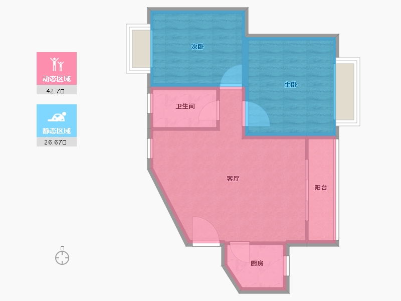 黑龙江省-鹤岗市-荔香家园-62.40-户型库-动静分区