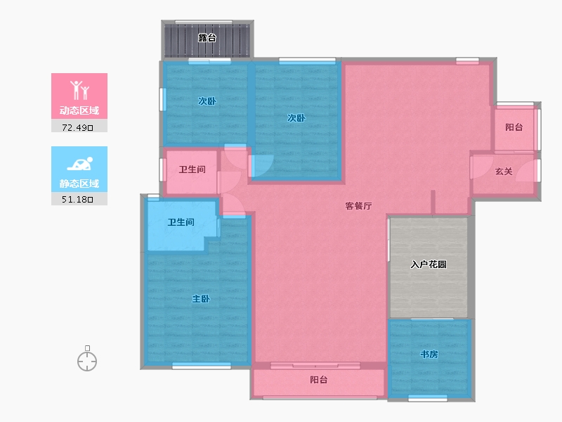 广东省-深圳市-锦绣御园-125.19-户型库-动静分区