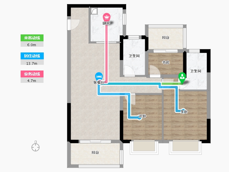 江苏省-南京市-五矿澜悦溪山-85.60-户型库-动静线