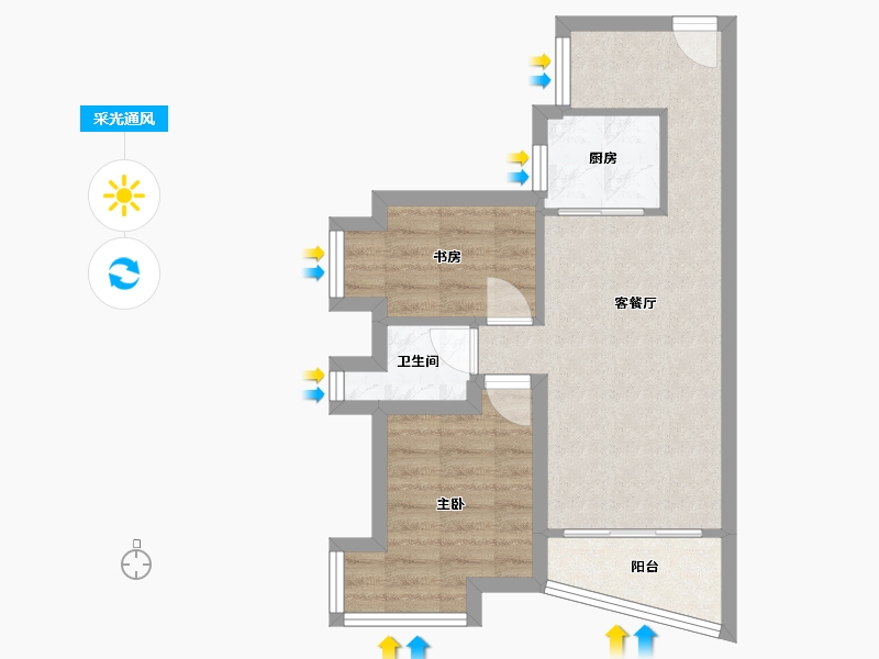 广东省-深圳市-信义假日名城(五期)-48.84-户型库-采光通风