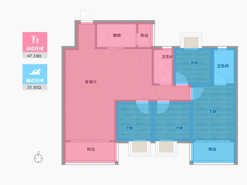 广东省-深圳市-昊龙华庭-73.22-户型库-动静分区