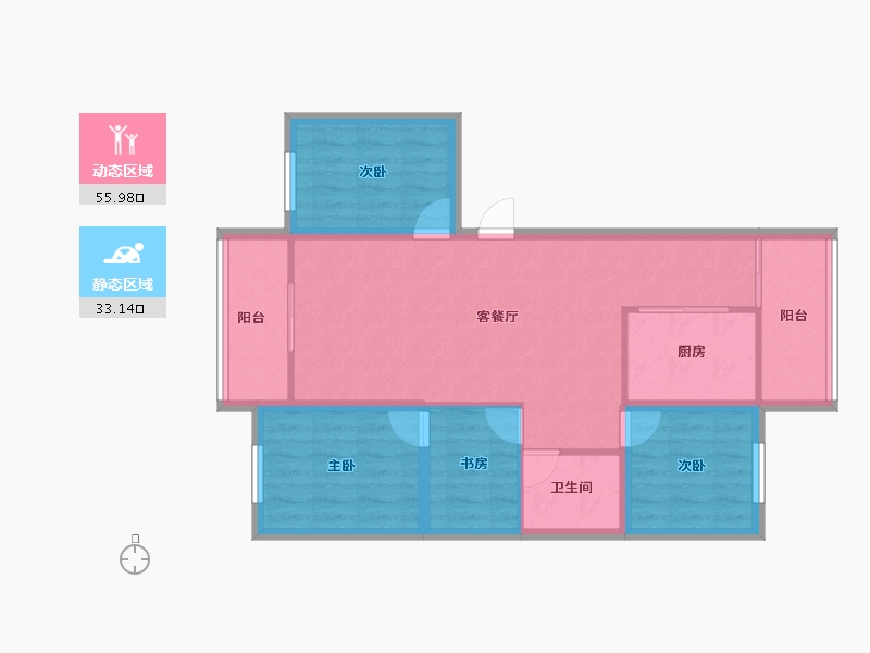 广东省-深圳市-汇龙苑-79.57-户型库-动静分区