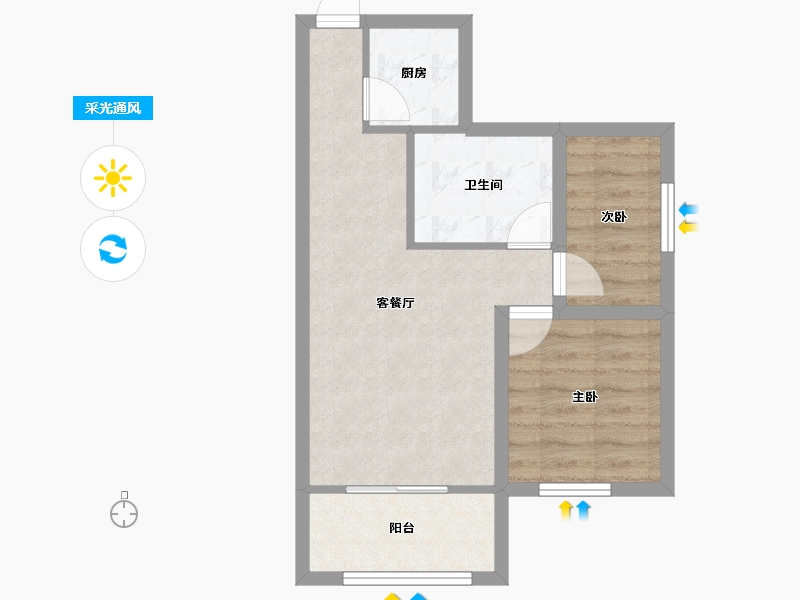 广东省-深圳市-梅花新园-47.93-户型库-采光通风