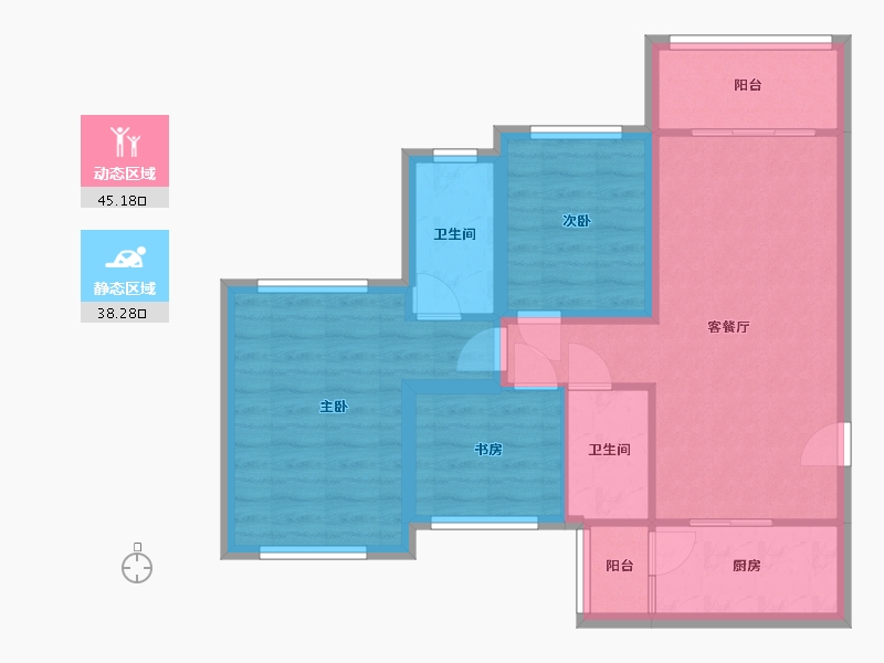 广东省-深圳市-中海锦城-74.16-户型库-动静分区