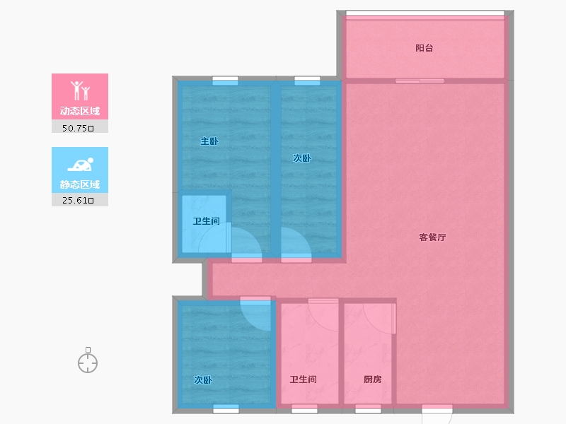 广东省-深圳市-德沁苑-67.38-户型库-动静分区