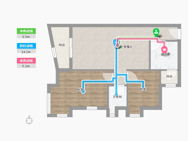 广东省-深圳市-信义假日名城(五期)-52.03-户型库-动静线