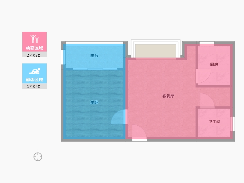 广东省-深圳市-深业泰然观澜玫瑰苑-39.16-户型库-动静分区