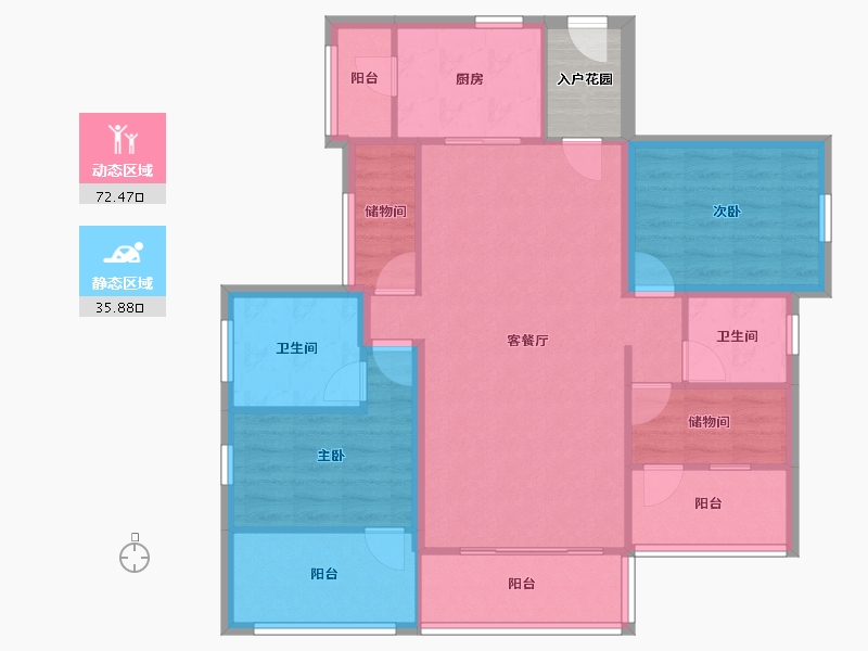 广东省-深圳市-星河盛世-100.88-户型库-动静分区