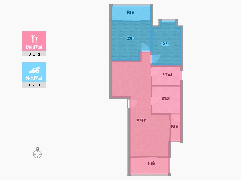 广东省-深圳市-世纪华庭-67.51-户型库-动静分区