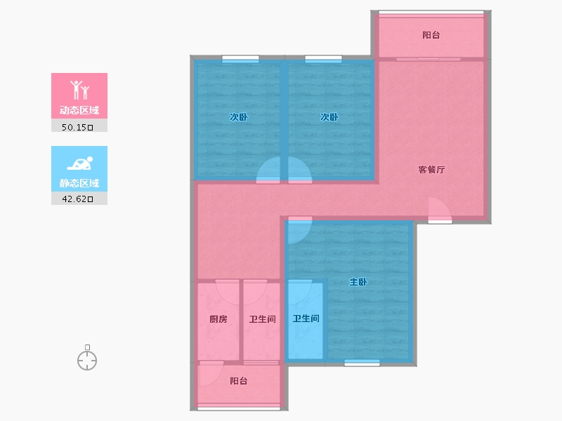 广东省-深圳市-滢水山庄一区-81.82-户型库-动静分区