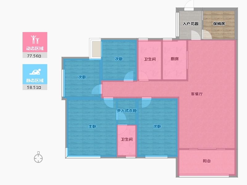 广东省-深圳市-融湖中心城(一期)-133.58-户型库-动静分区