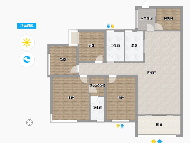 广东省-深圳市-融湖中心城(一期)-133.58-户型库-采光通风