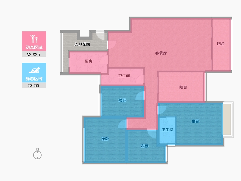 广东省-深圳市-家和花园-134.06-户型库-动静分区