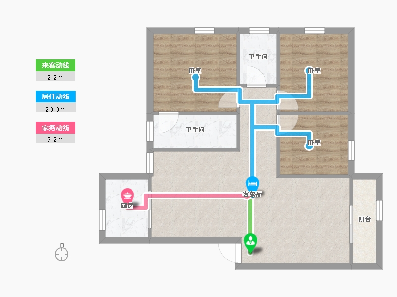 广东省-深圳市-汇龙苑-72.97-户型库-动静线