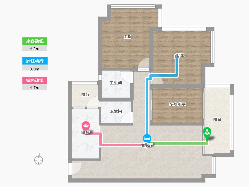 广东省-深圳市-汇龙湾花园-89.36-户型库-动静线