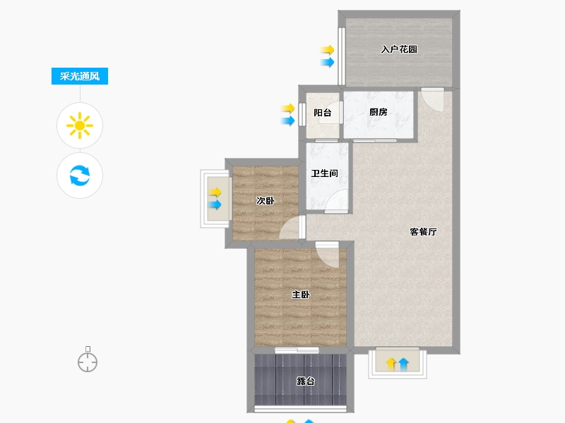 广东省-深圳市-卓能雅苑-68.21-户型库-采光通风