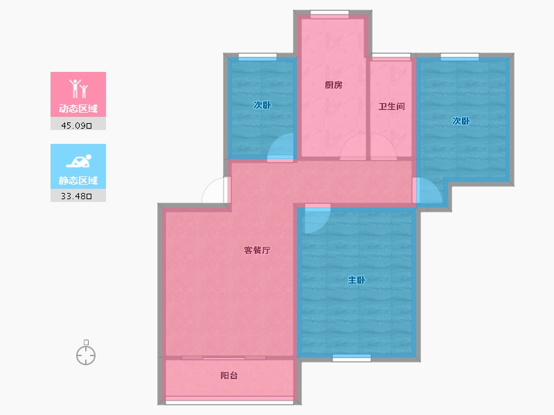 广东省-深圳市-滢水山庄一区-69.38-户型库-动静分区