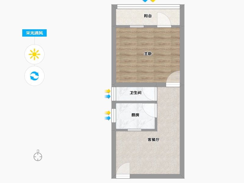 广东省-深圳市-龙岗中心广场-32.60-户型库-采光通风