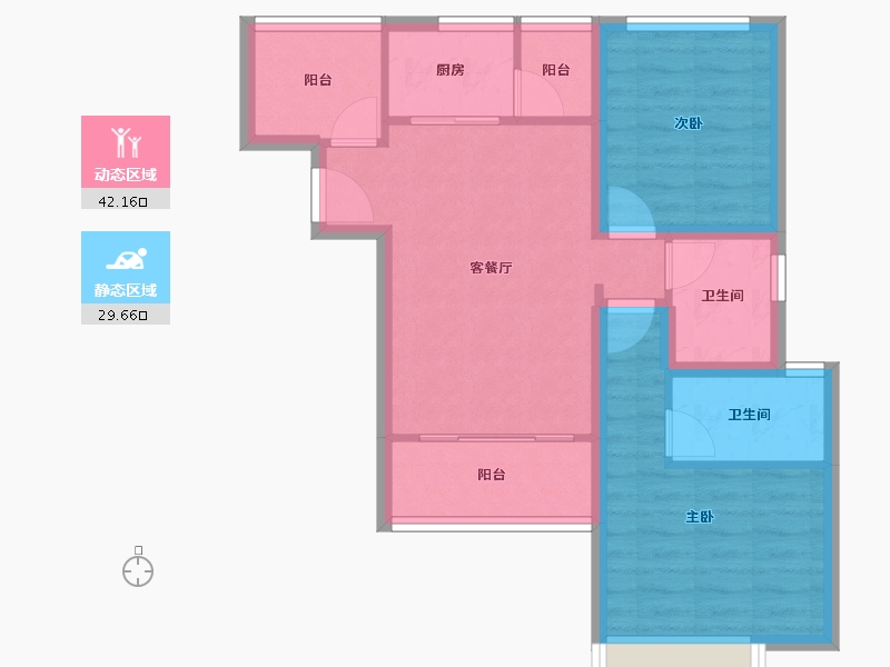 黑龙江省-鹤岗市-深物业前海港湾花园-63.28-户型库-动静分区