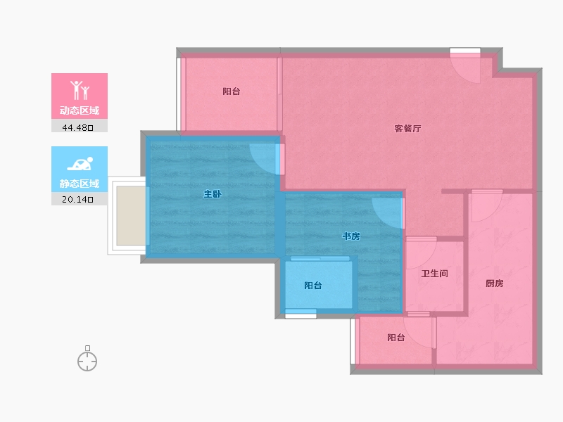 广东省-深圳市-万科麓城一期-57.69-户型库-动静分区