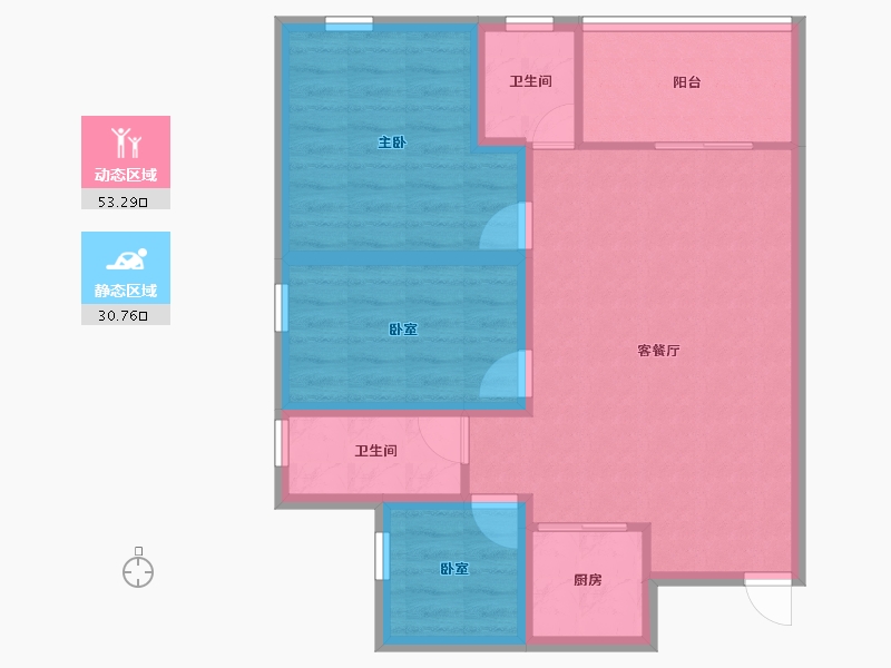 广东省-深圳市-悠山美地家园-74.96-户型库-动静分区