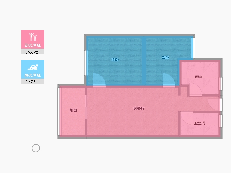 广东省-深圳市-万科麓城二期-48.60-户型库-动静分区