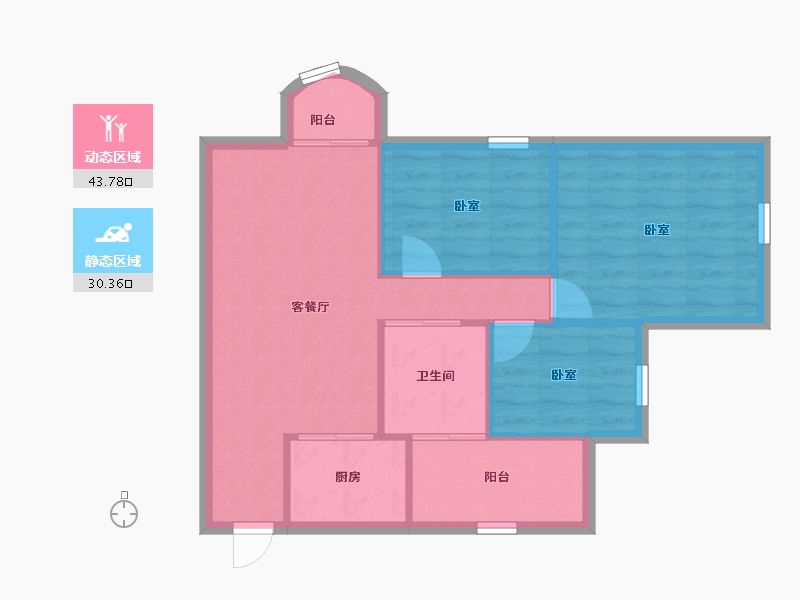 广东省-深圳市-南景豪庭-67.34-户型库-动静分区