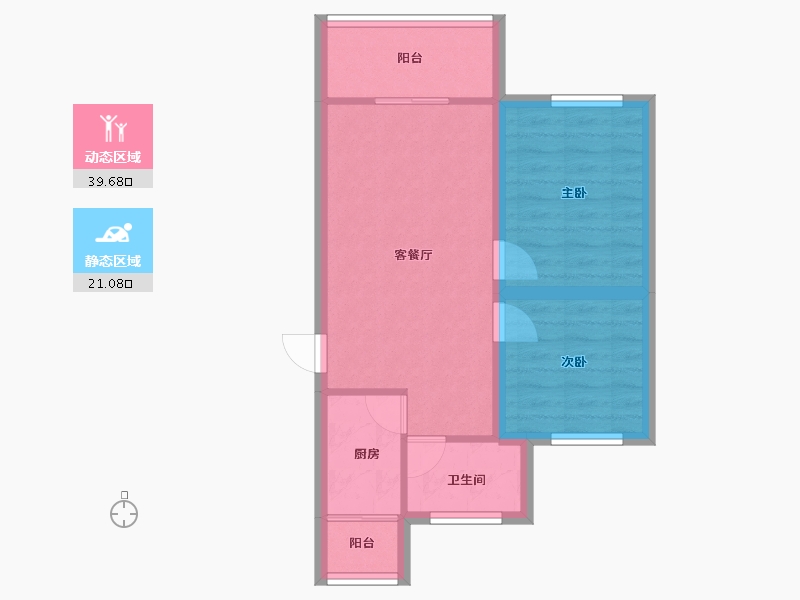 广东省-深圳市-世纪春城二期-53.94-户型库-动静分区