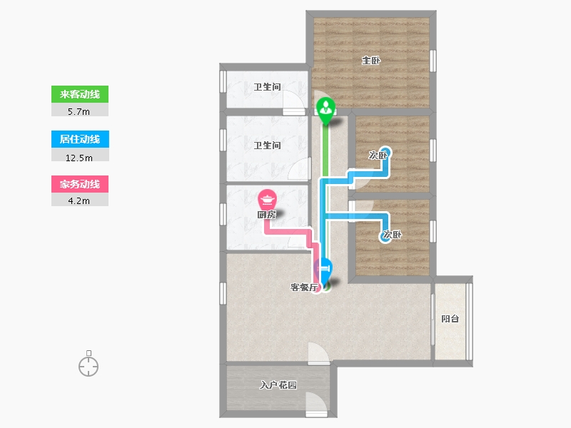 广东省-深圳市-翠枫豪园-88.17-户型库-动静线