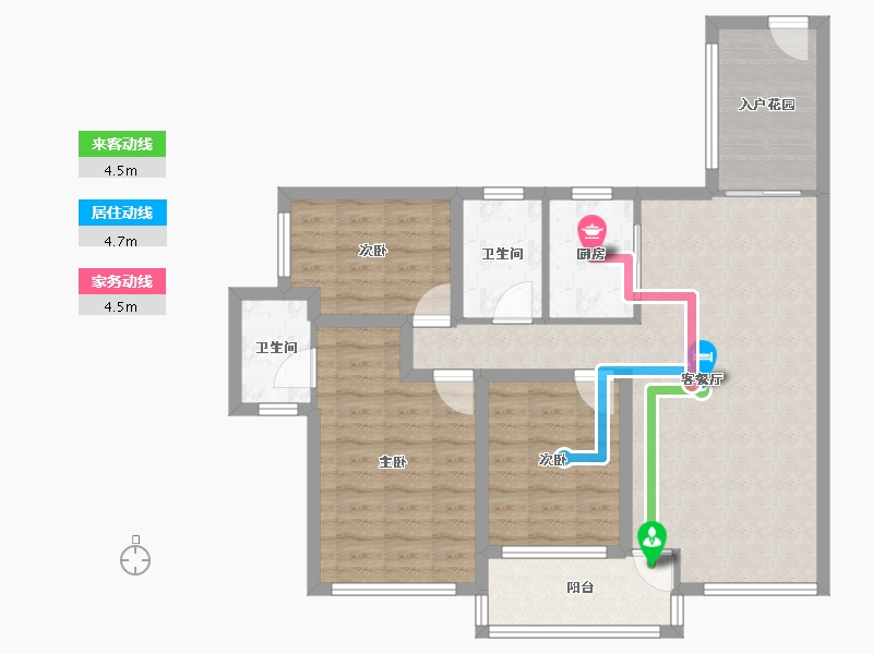 黑龙江省-鹤岗市-宝能太古城北区-85.48-户型库-动静线