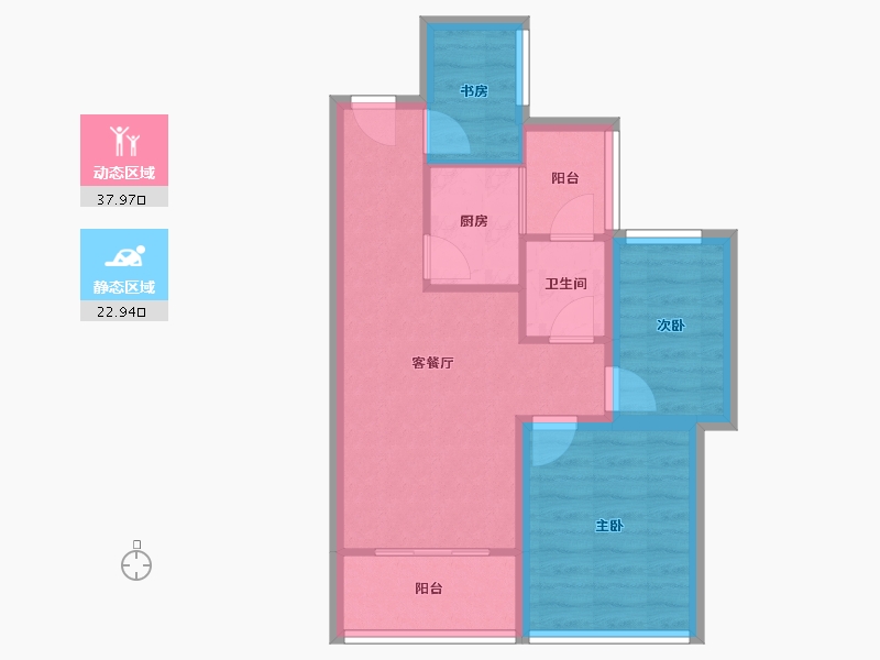 广东省-深圳市-金汐府小区-53.64-户型库-动静分区